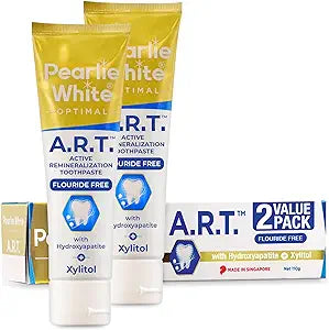 Pearlie White Active Remineralization Fluoride Free Toothpaste (Pack of 2)