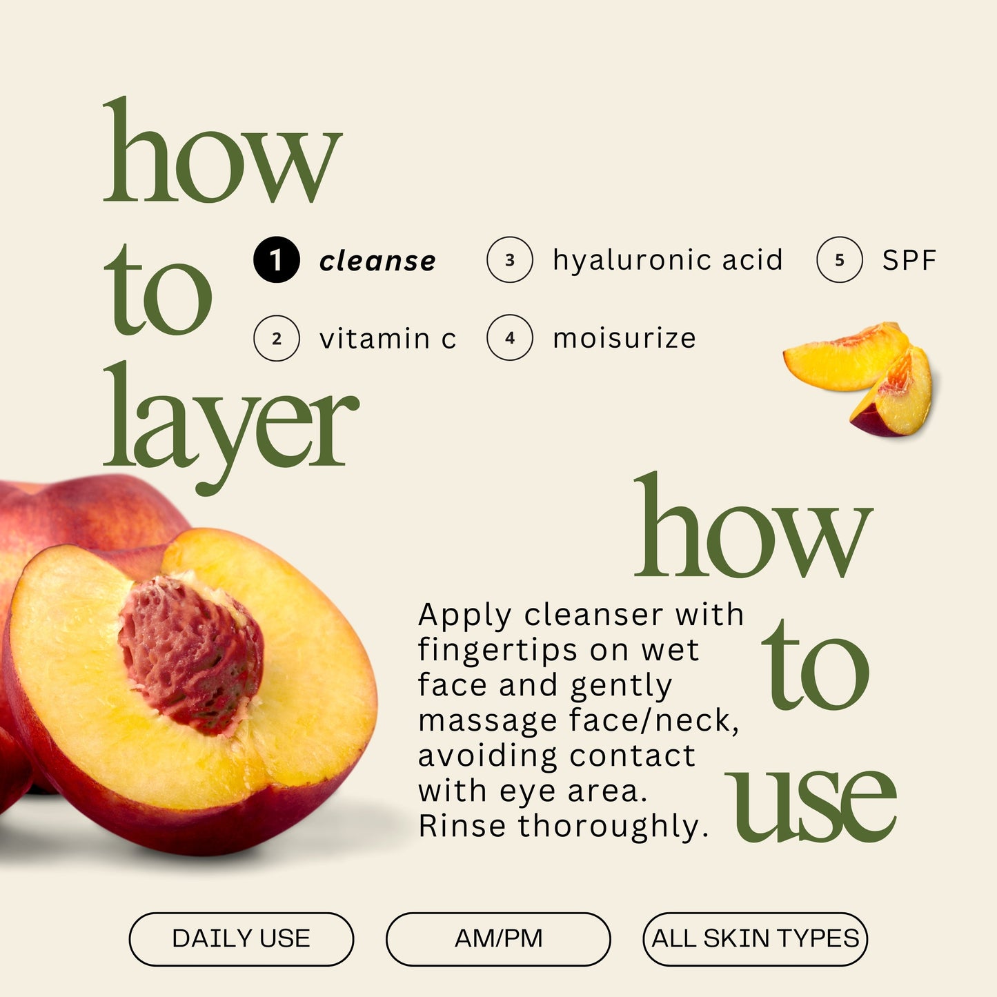 Peach & Basil Balancing Face Cleanser