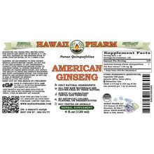 Load image into Gallery viewer, American Ginseng Alcohol-FREE Liquid Extract, Ginseng (Panax Quinquefolius) Dried Root Glycerite