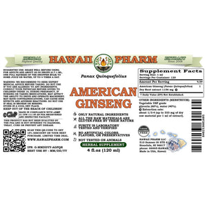 American Ginseng Alcohol-FREE Liquid Extract, Ginseng (Panax Quinquefolius) Dried Root Glycerite